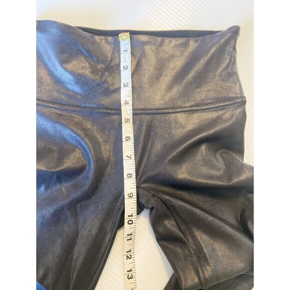 SPANX Faux Leather Leggings Black Size M Capsule Wardrobe Classic Stretch Medium - Picture 9 of 10